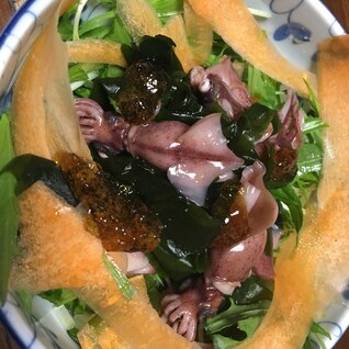 野菜たっぷり ホタルイカのサラダ